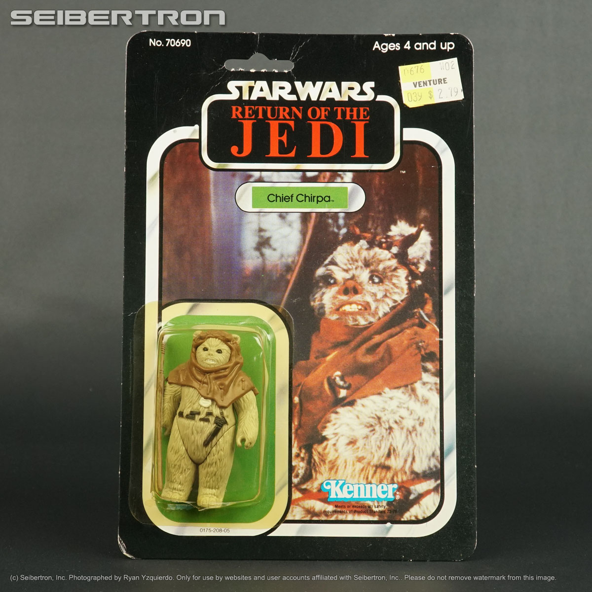 Ewok CHIEF CHIRPA Star Wars Return of the Jedi ROTJ 77 back Kenner 1983 240205A