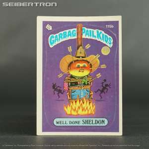 GPK 115B WELL DONE SHELDON Topps Garbage Pail Kids Series 3 1986 NO STAMP 231208