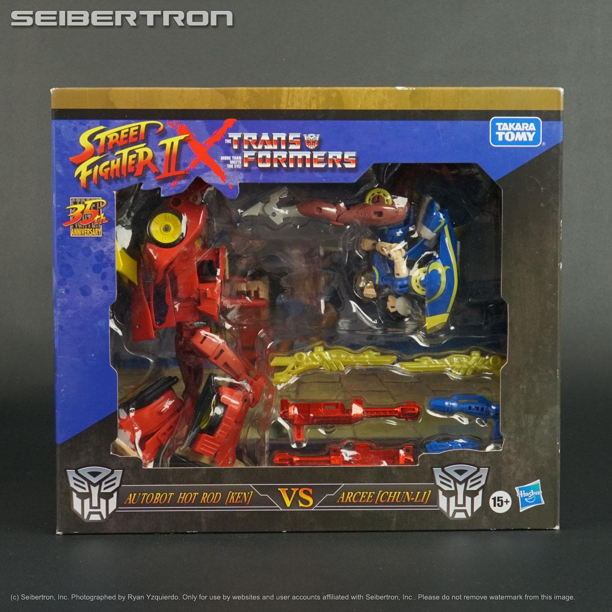Street Fighter II X Transformers Hot Rod/Ken vs Arcee/Chun-Li Hasbro 2022 New