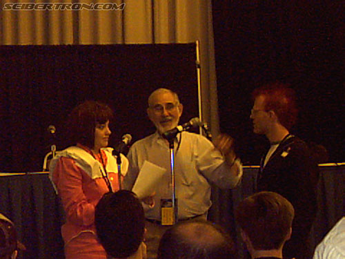 BotCon 2004: Voice Actors / Writers - Transformers Event: The winners of the Voice Acting Competition are revealed (Emerald and Tim Finn) by Wally Burr