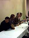 BotCon 2004: Voice Actors / Writers - Transformers Event: Writers team Paul Davids, Flint Dille, Bryce Malek and David Wise at autograph table