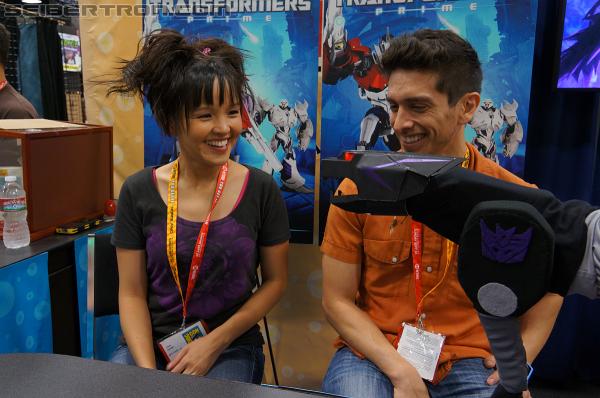 Transformers News: SDCC 2012 Coverage: Seibertron.com visits with Transformers Prime's Josh Keaton and Tania Gunadi Image