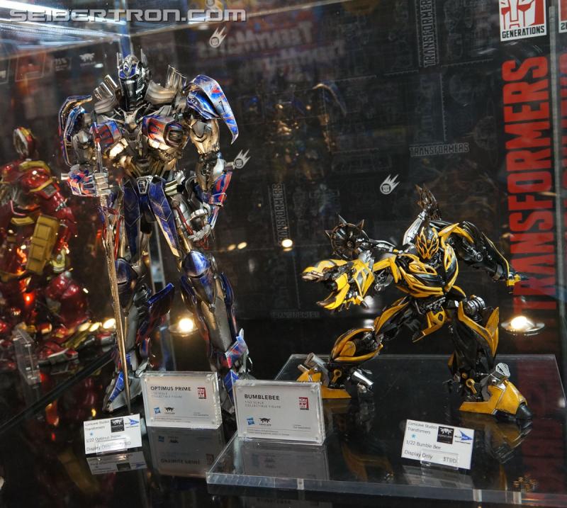 Toy Fair 2016 - Kids Logic Devastator & Constructicons and Comicave Studios AOE Optimus Prime & Bumblebee