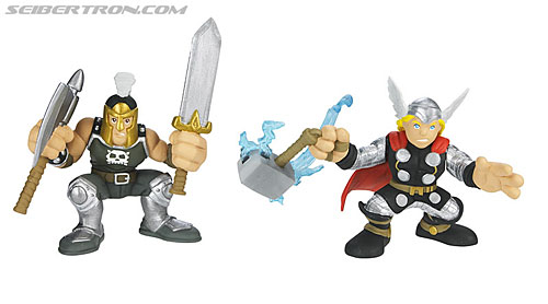 Toy Fair 2008: Marvel - Transformers Event: Super-Hero-Squad-Thor-&-Are