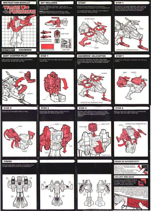 Instructions for Gort