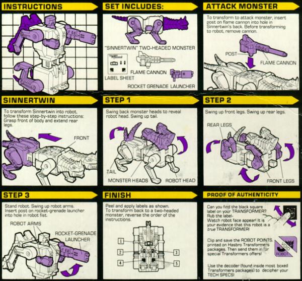 Instructions for Sinnertwin