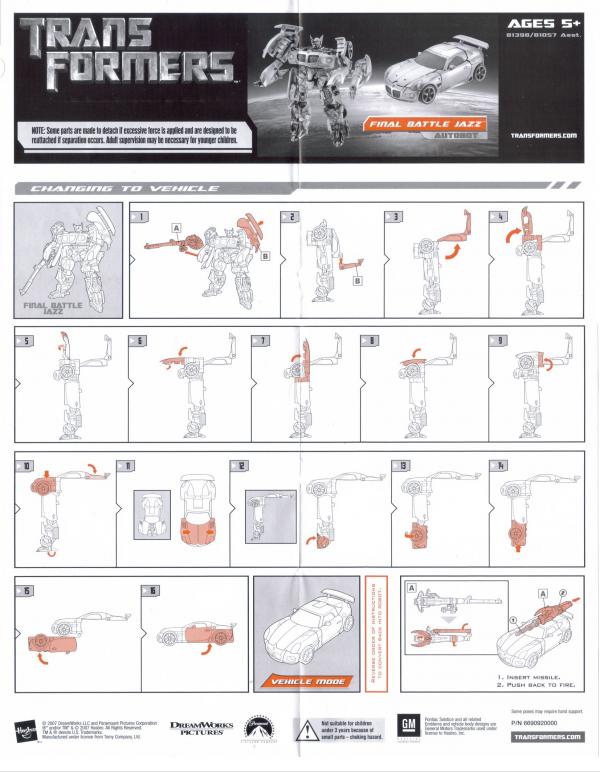 Instructions for Final Battle Jazz