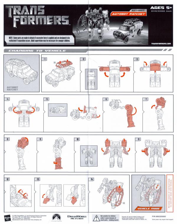 Instructions for Ratchet