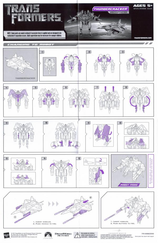 Instructions for Thundercracker