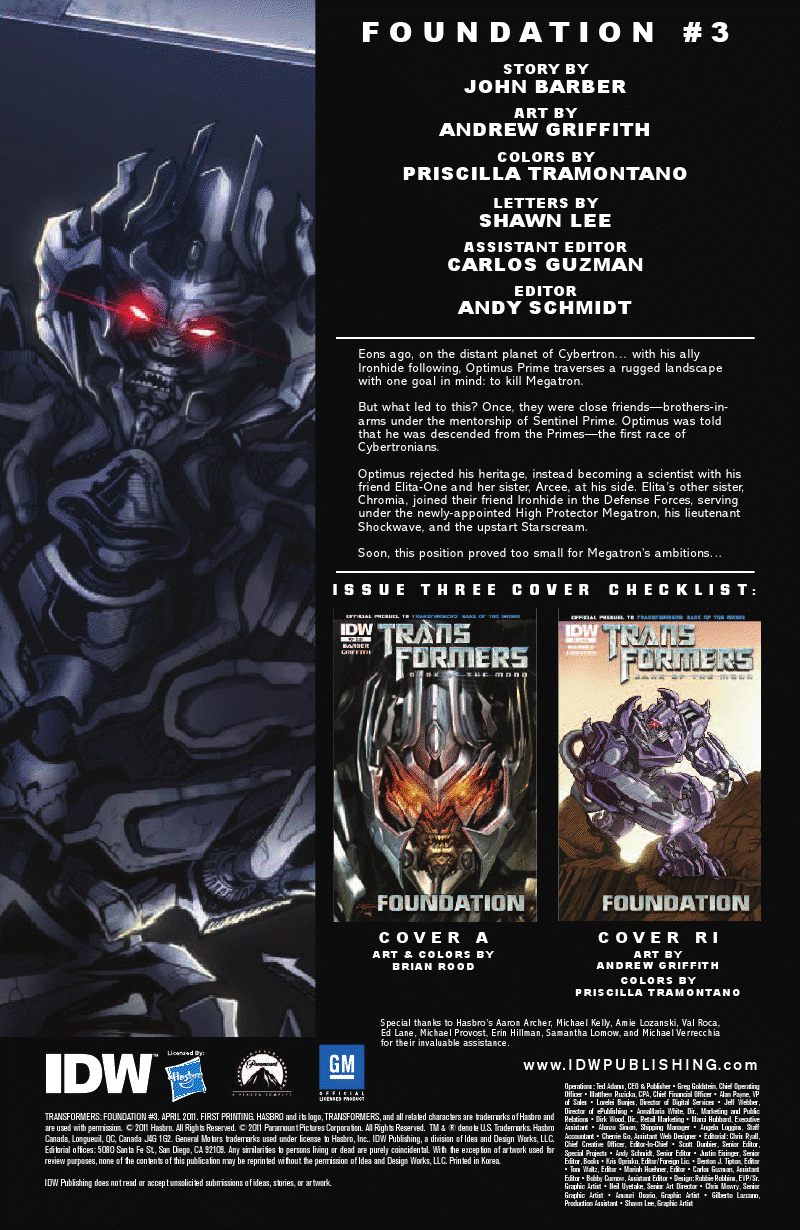 Transformers News: IDW Presents Transformers: Foundation Five Page Preview Image