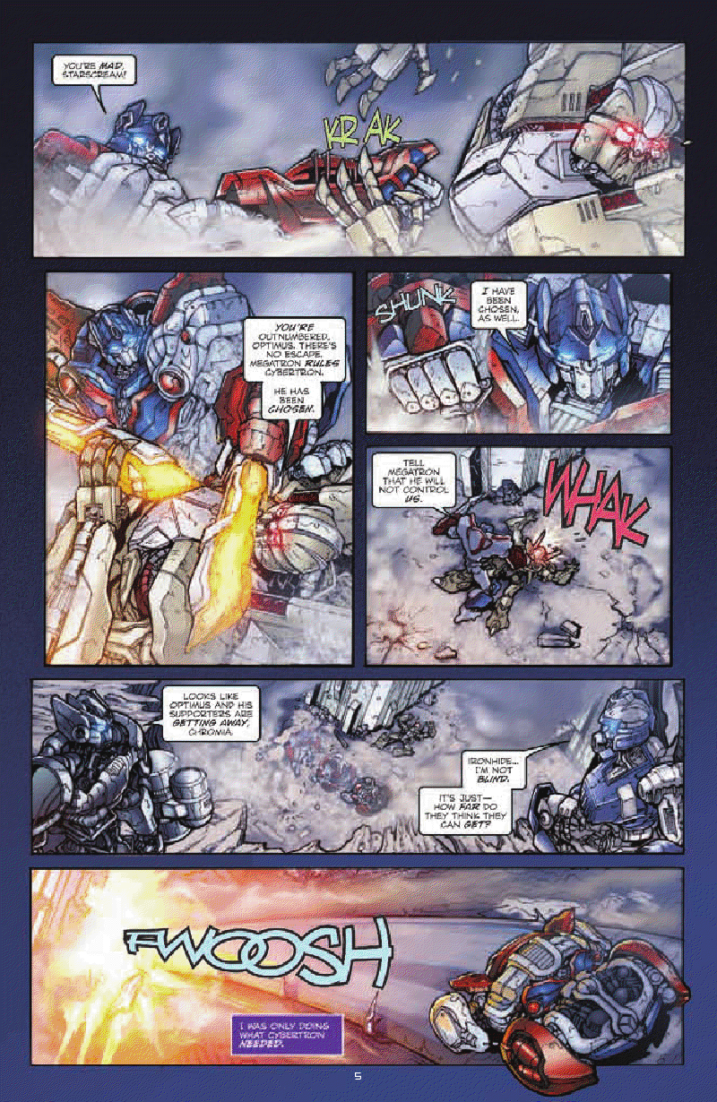 Transformers News: IDW Presents Transformers: Foundation Five Page Preview Image