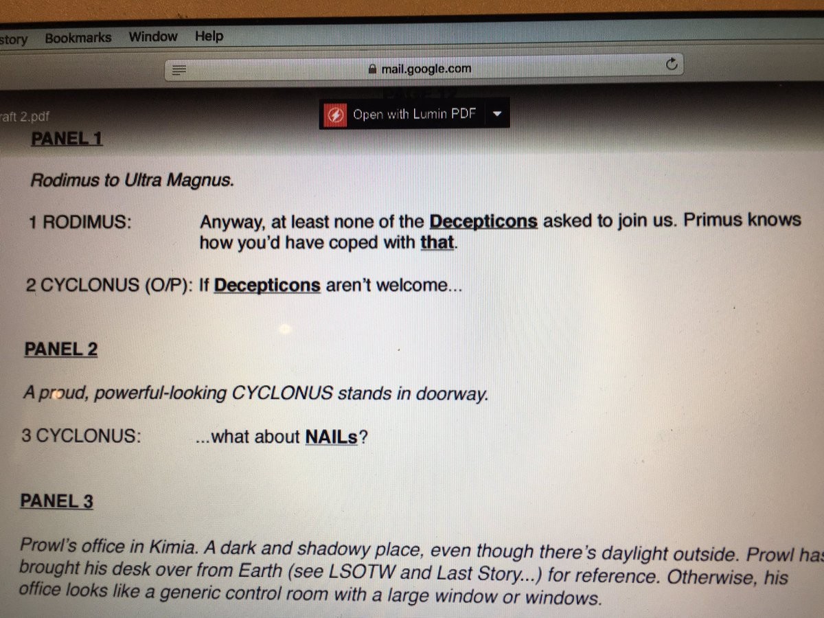 Transformers News: IDW Transformers: More Than Meets The Eye #1 Original Script Excerpts Transformers News: IDW Transformers: More Than Meets The Eye #1 Original Script Excerpts
