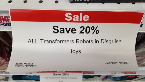 Transformers News: Steal of a Deal: Toys R Us 20% off RiD in store and online markdowns