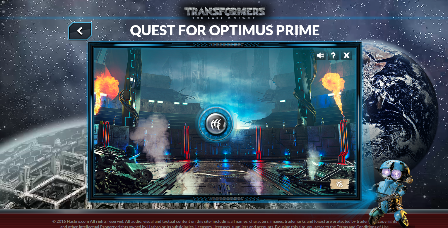 Transformers News: New Hasbro Transformers: The Last Knight Site Update with Quest for Optimus Prime Games