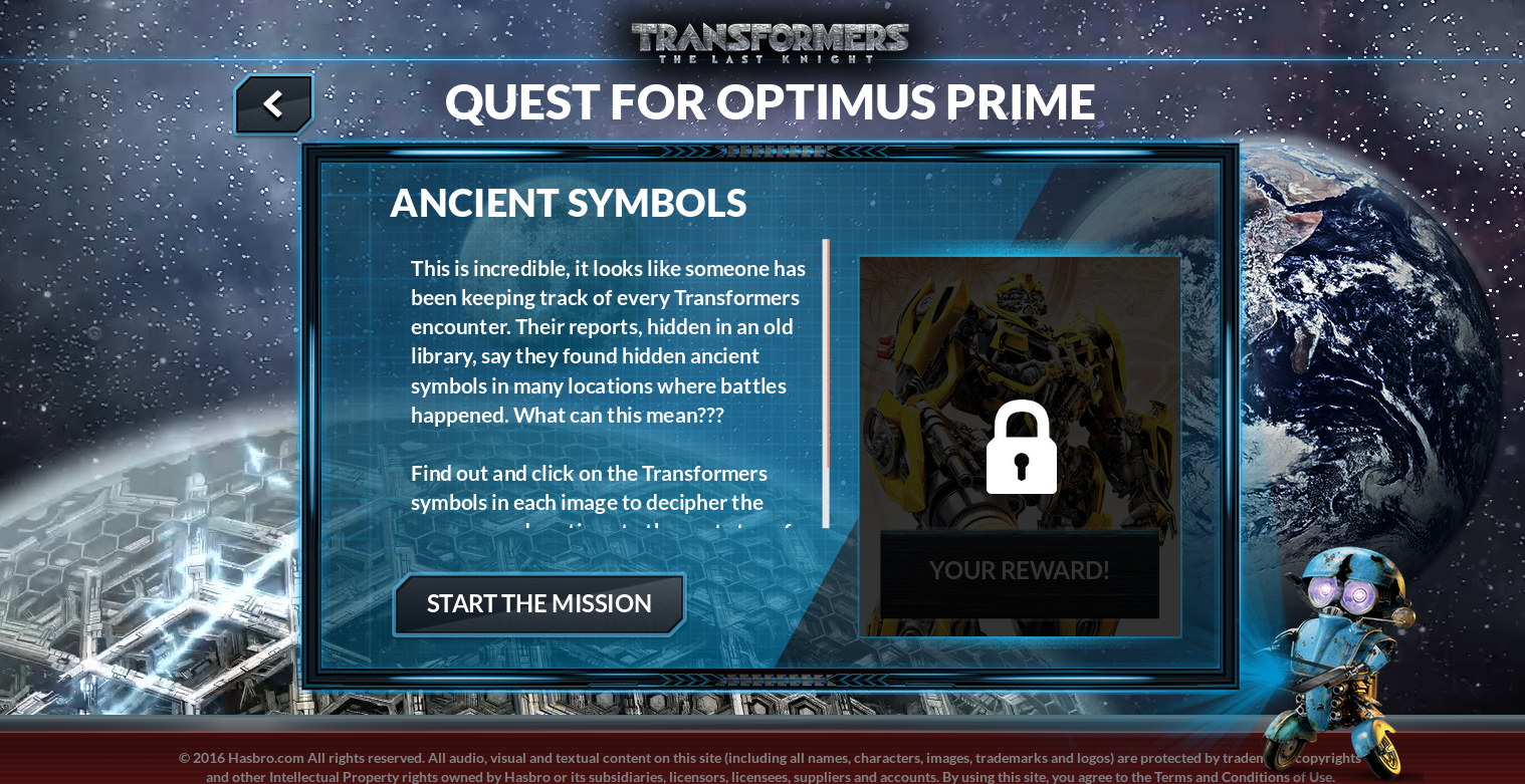 Transformers News: New Hasbro Transformers: The Last Knight Site Update with Quest for Optimus Prime Games