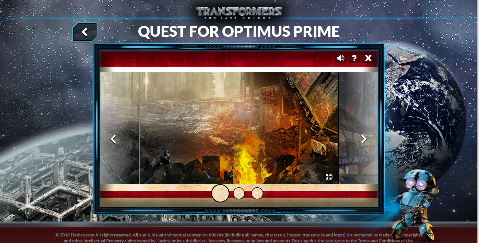Transformers News: New Hasbro Transformers: The Last Knight Site Update with Quest for Optimus Prime Games