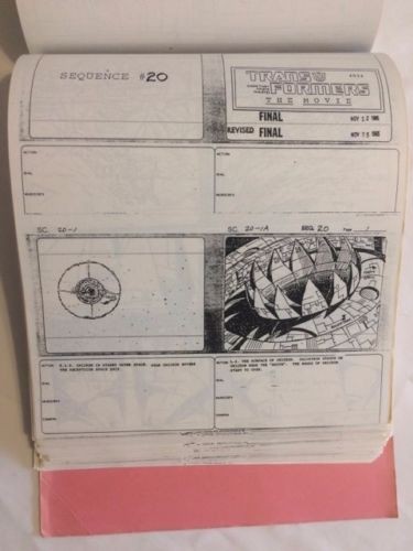 Transformers News: Transformers The Movie 1986 Original Storyboards Reduction Master for Auction