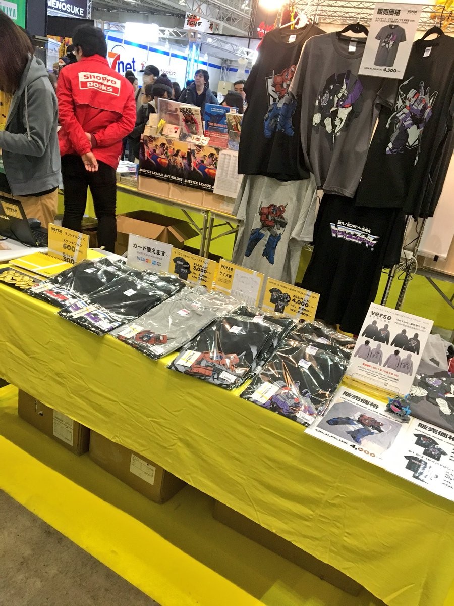 Transformers News: Verse Styles T-Shirts on Display at Tokyo Comic Con, Featuring Optimus Prime, Megatron, Shattered Transformers News: Verse Styles T-Shirts on Display at Tokyo Comic Con, Featuring Optimus Prime, Megatron, Shattered