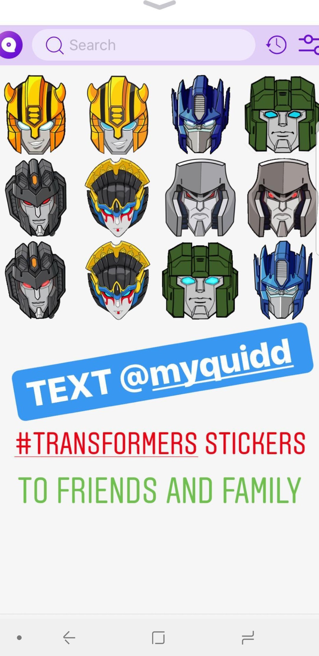 Transformers News: New Officially Licensed Transformers Digital Stickers on Quidd Transformers News: New Officially Licensed Transformers Digital Stickers on Quidd