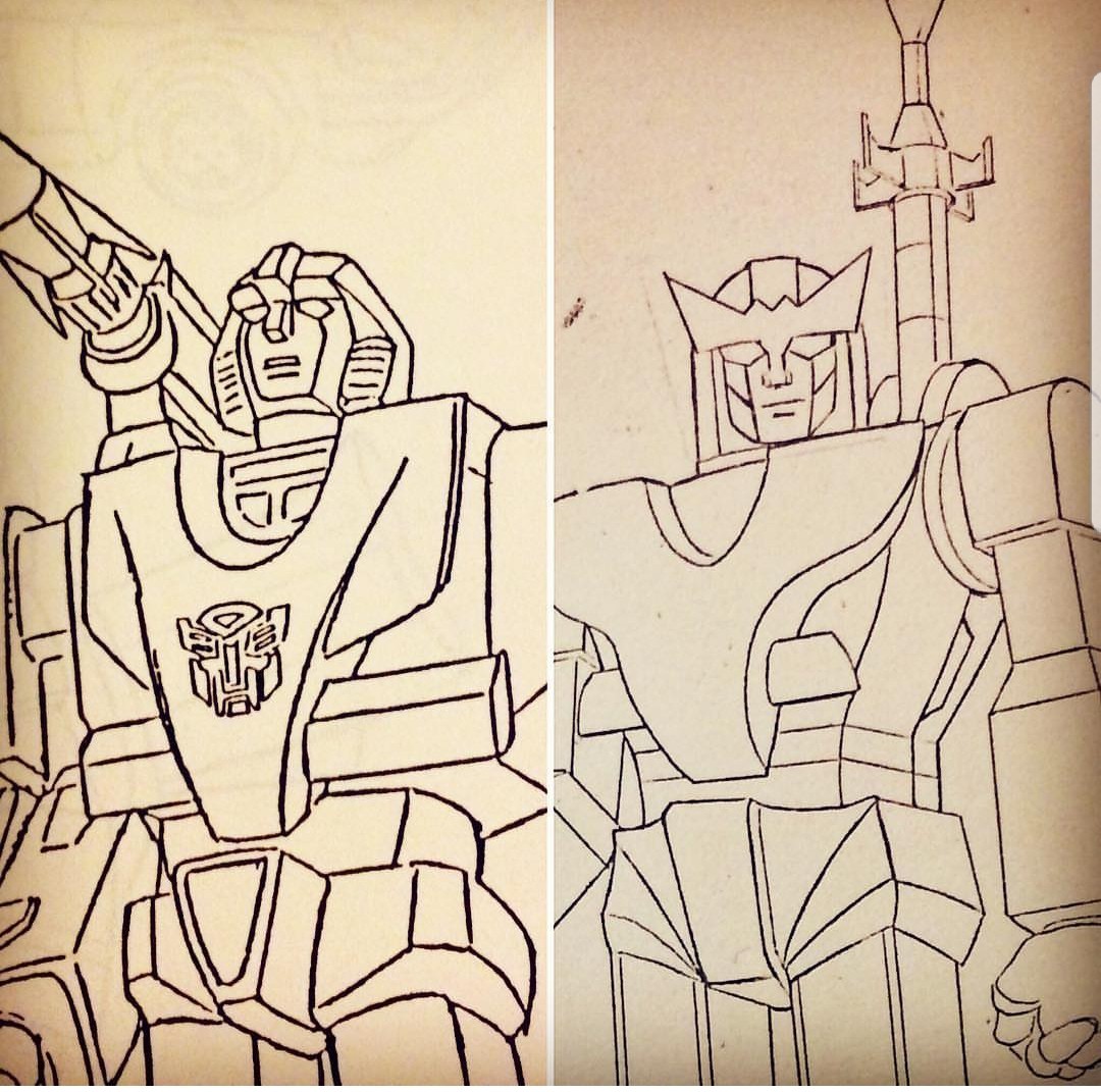 Transformers News: Newly Discovered Concept Art from the Generation 1 Transformers Cartoon: Ravage, Blue Bluestreak, Mi
