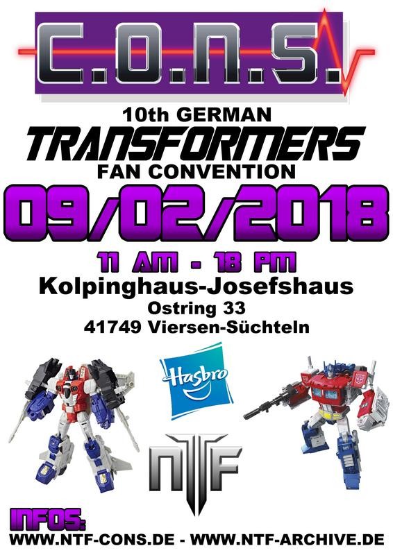Transformers News: German Transformer Fan Convention C.O.N.S. X is on 2nd of September 2018 Transformers News: German Transformer Fan Convention C.O.N.S. X is on 2nd of September 2018