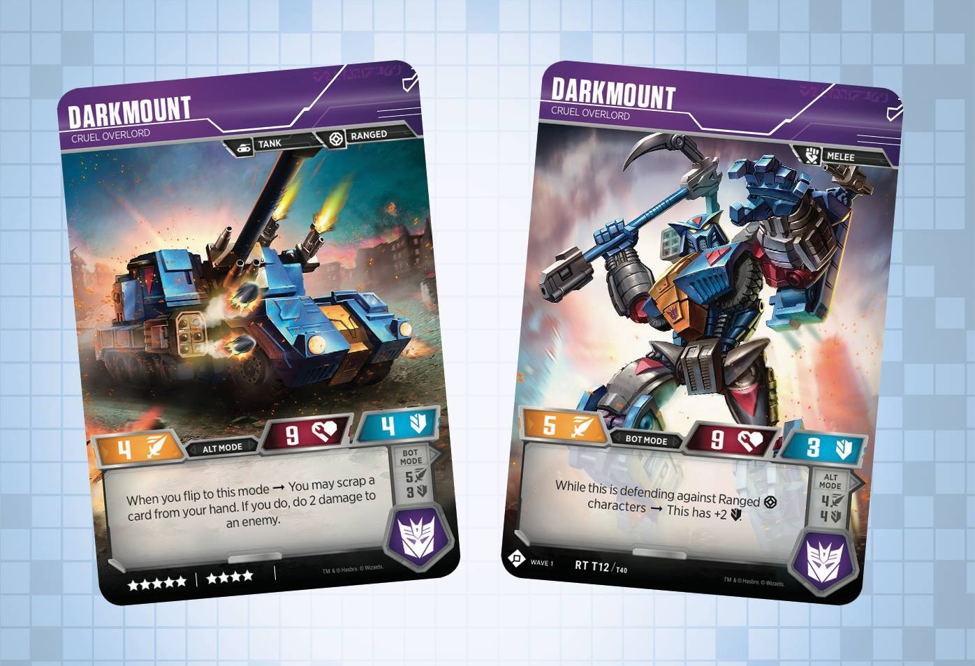Transformers News: Darkmount and Deluxe Insecticon Ransack Revealed for Official Transformers Trading Card Game.