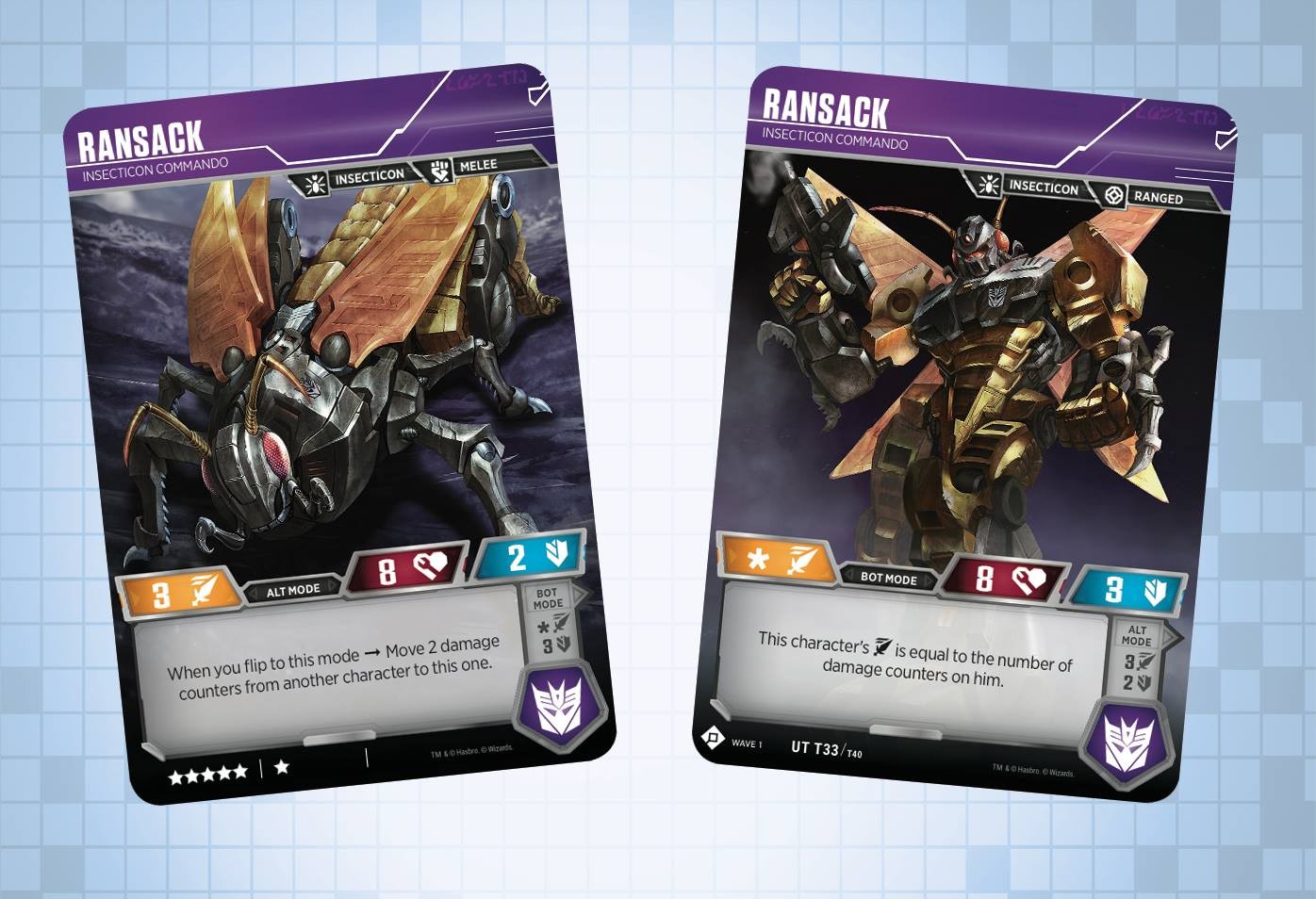 Transformers News: Darkmount and Deluxe Insecticon Ransack Revealed for Official Transformers Trading Card Game.