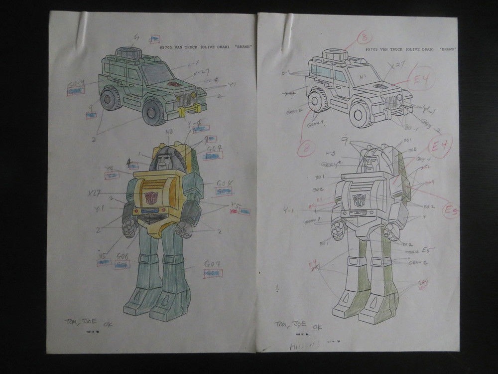 Transformers News: More Original Concept Art from Generation 1 Transformers Cartoon: Brawn, Sunstreaker, Ark, Cybertron