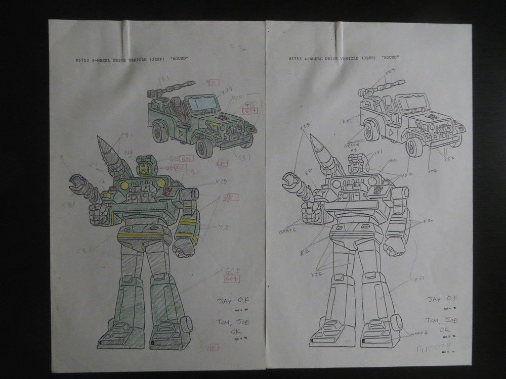 Transformers News: More Original Concept Art from Generation 1 Transformers Cartoon: Brawn, Sunstreaker, Ark, Cybertron
