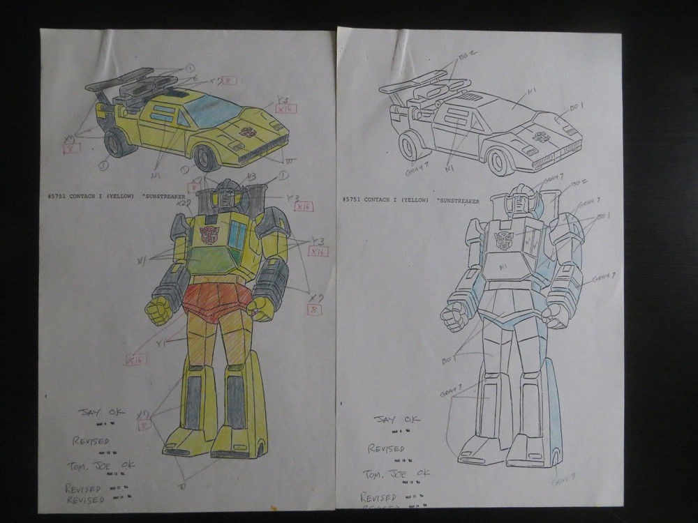 Transformers News: More Original Concept Art from Generation 1 Transformers Cartoon: Brawn, Sunstreaker, Ark, Cybertron