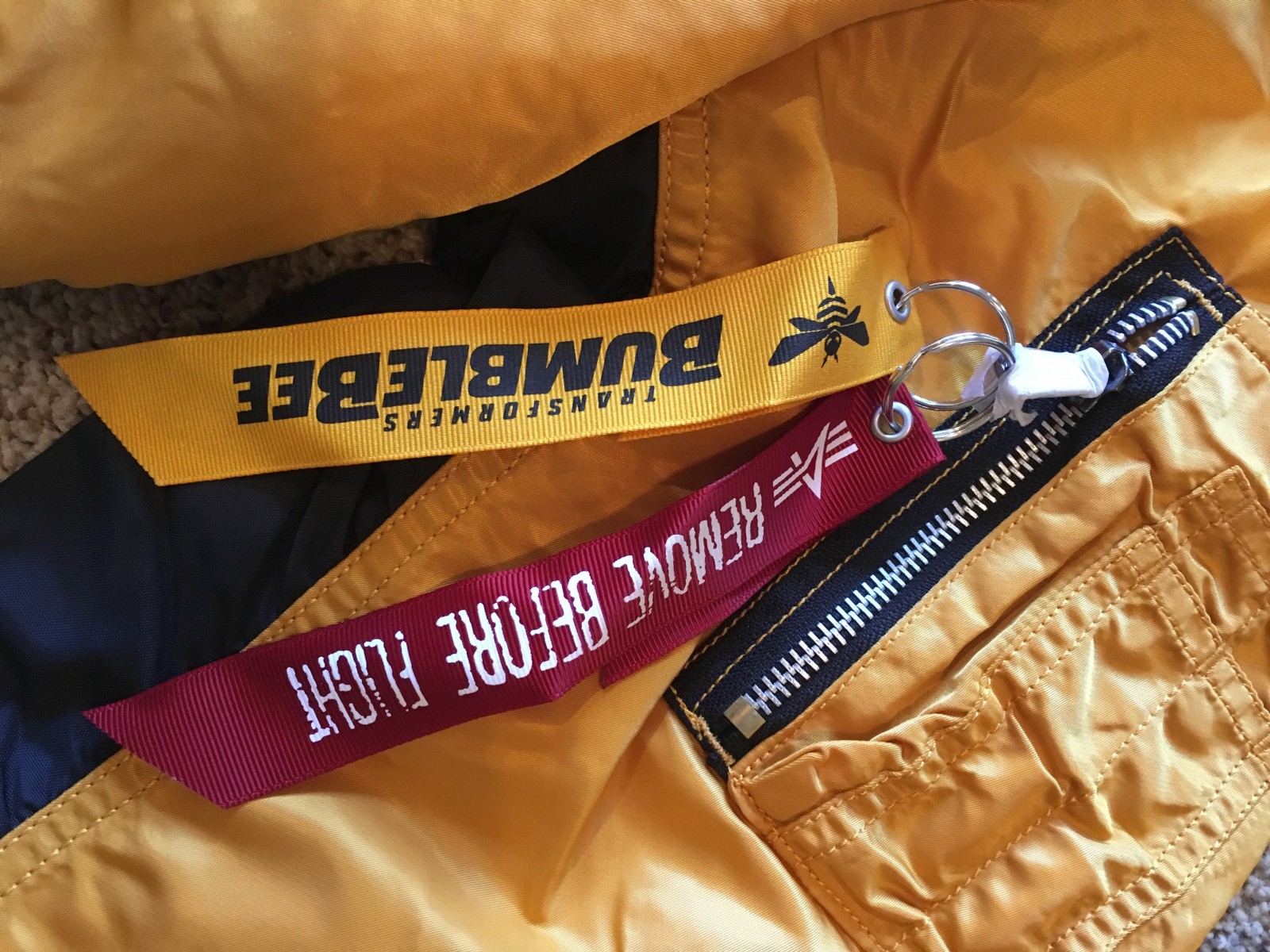 Transformers News: In hand images of Hasbro X Alpha Transformers MA-1 jacket