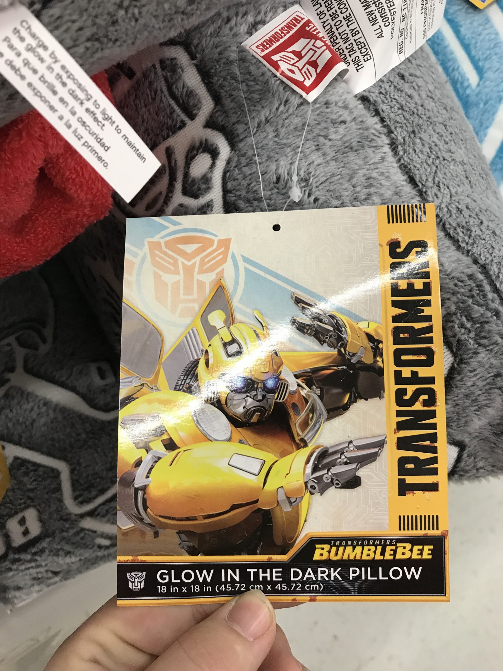 Transformers News: Transformers Bumblebee Movie Pillow Stack Found At Walmart in Centereach, NY Transformers News: Transformers Bumblebee Movie Pillow Stack Found At Walmart in Centereach, NY