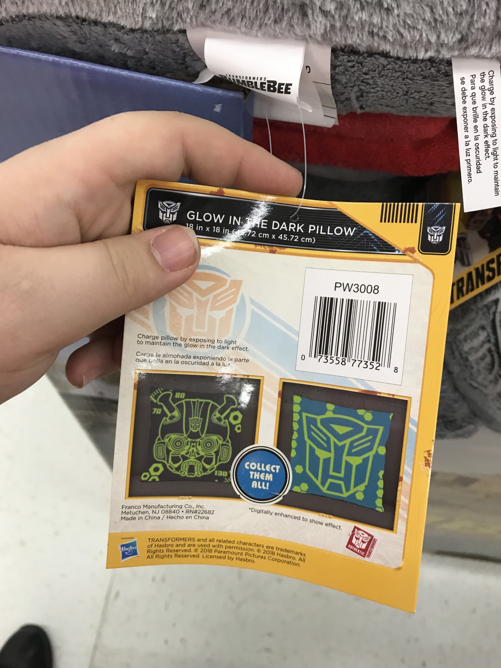 Transformers News: Transformers Bumblebee Movie Pillow Stack Found At Walmart in Centereach, NY Transformers News: Transformers Bumblebee Movie Pillow Stack Found At Walmart in Centereach, NY