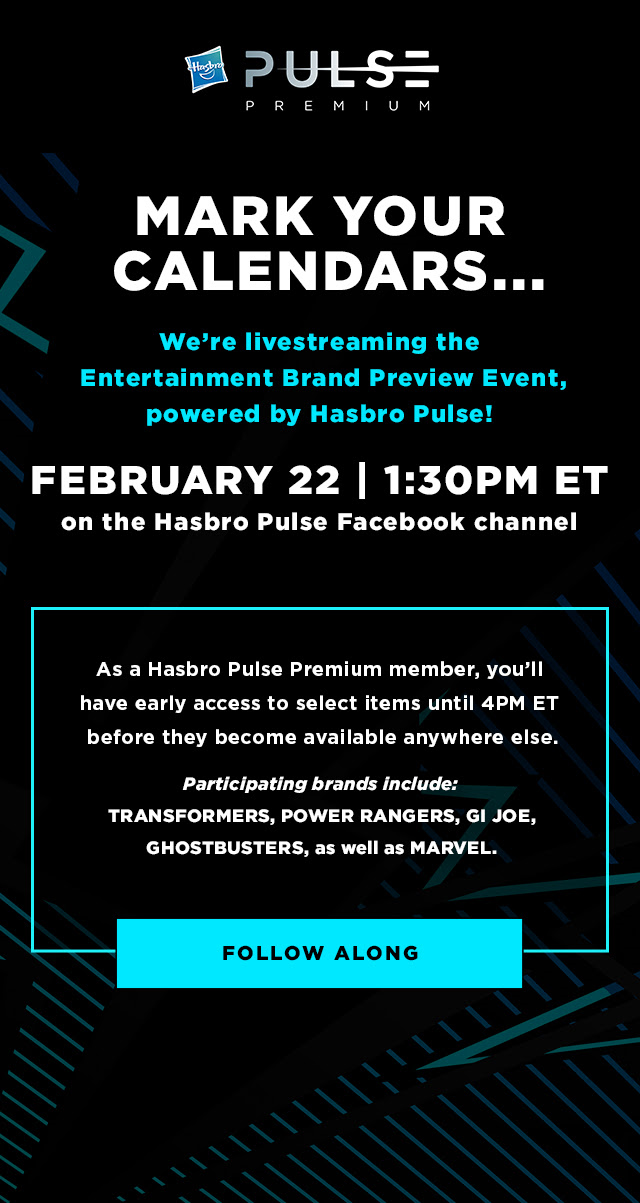 Transformers News: Hasbro Pulse Premium Livestreaming From Toyfair 2020 Tomorrow 2/22 at 1:30PM Eastern Time
