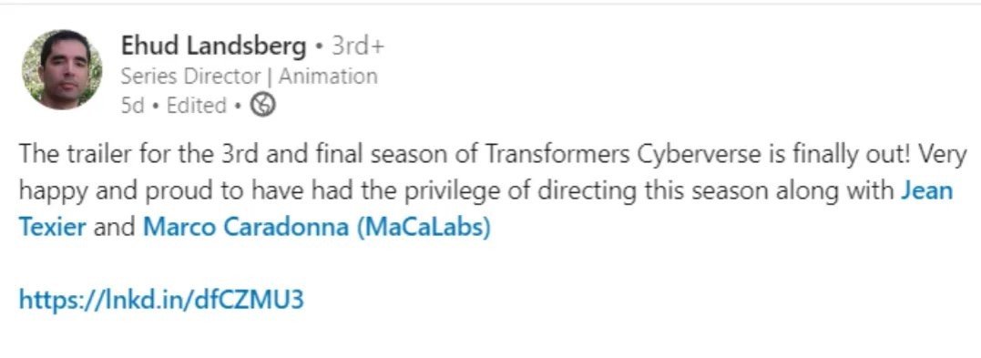 Transformers News: Transformers Cyberverse Season 3 Confirmed to be Final Season