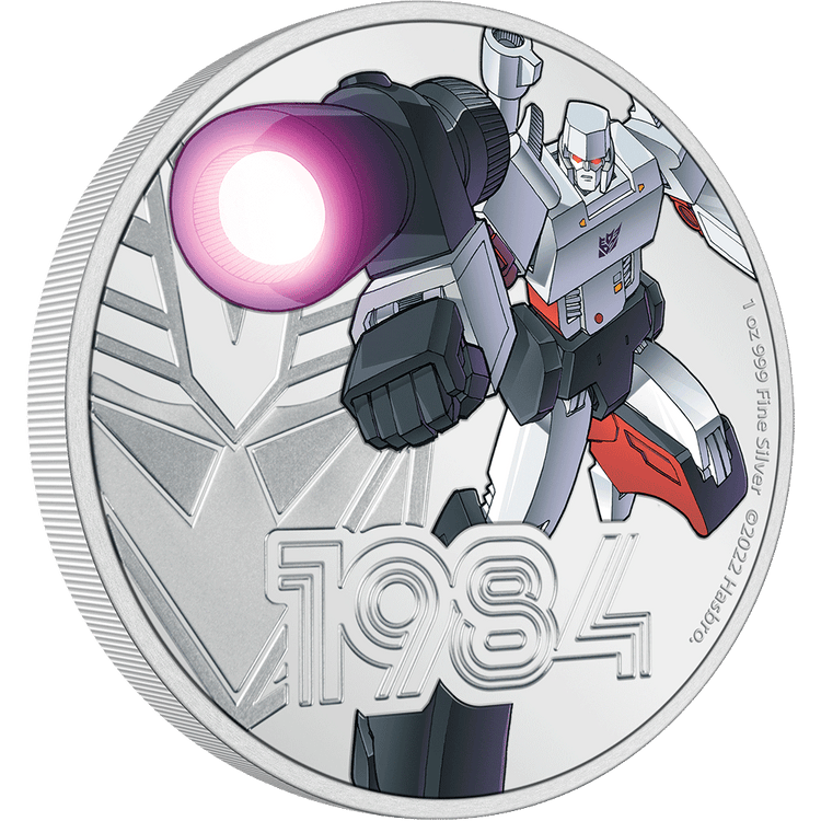 Transformers News: New 10z silver Megatron coin