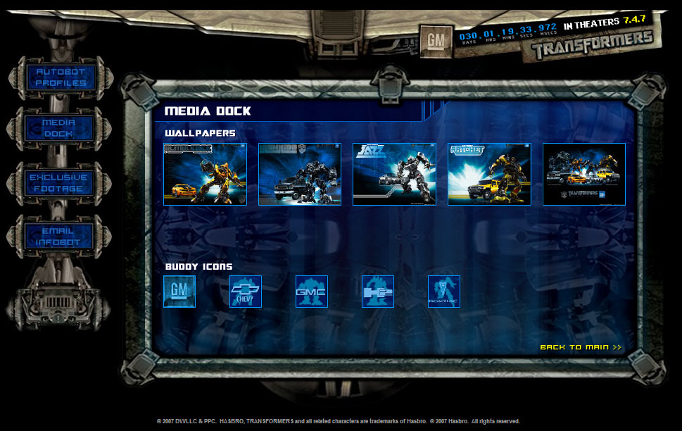 Transformers News: GM's new website AutobotsRollout.com launches AutobotsRollout.com - Media Dock
