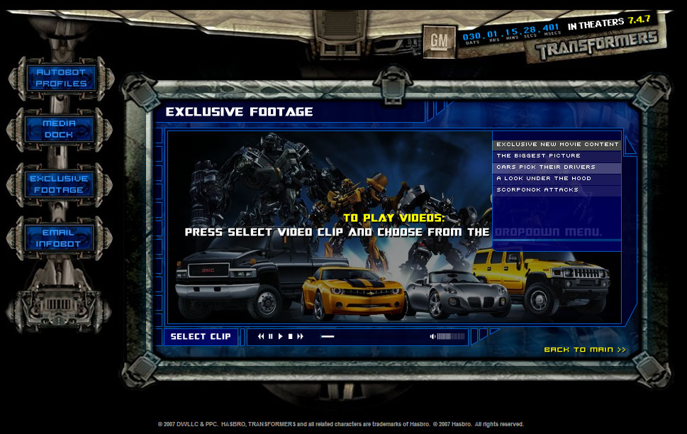 Transformers News: GM's new website AutobotsRollout.com launches AutobotsRollout.com - Exclusive Footage