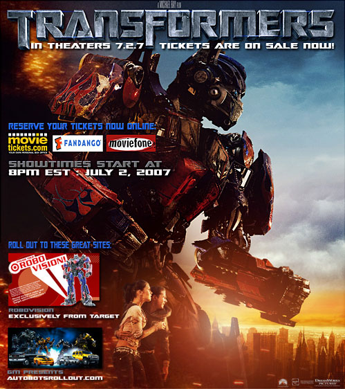 Transformers Movie Tickets - Now On Sale!