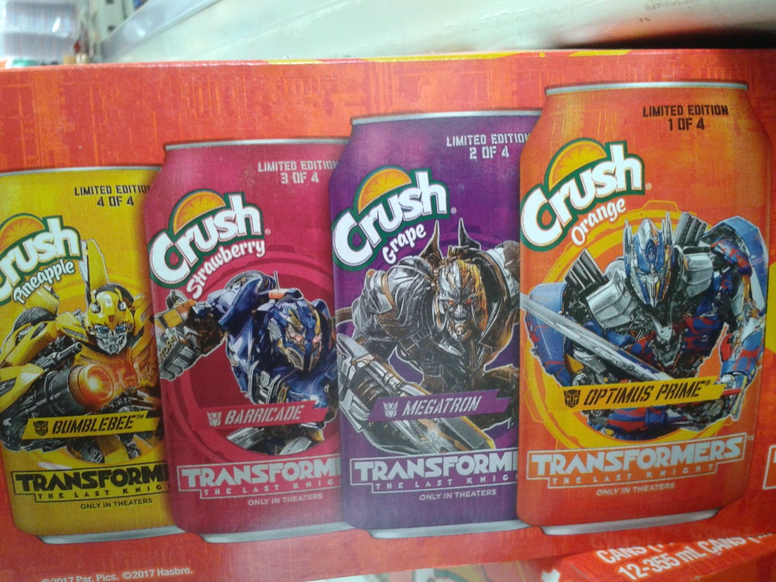 Transformers News: Crush Soda Transformers: The Last Knight Promotional Packs