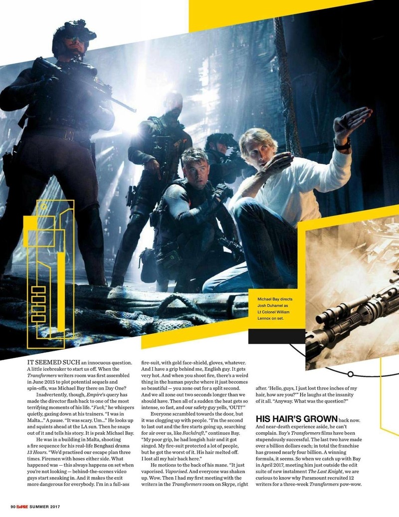 Transformers News: Scans for Empire Magazine Transformers: The Last Knight Article: Prequels, Sequels, and More
