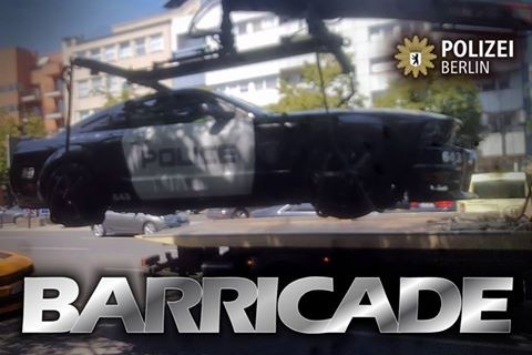 Transformers News: Promotional The Last Knight Bumblebee and Barricade cars towed away by German Police