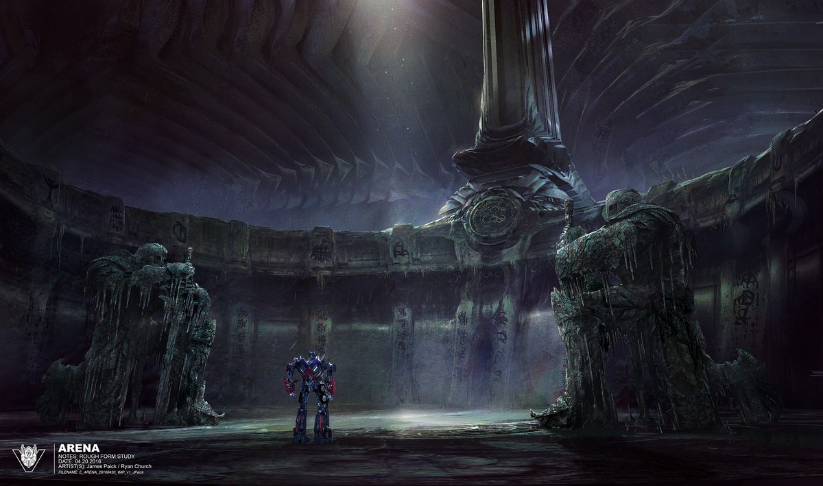 Transformers News: New Transformers: The Last Knight Concept Art Featuring Stadium, Samurai Knight, Cybertron