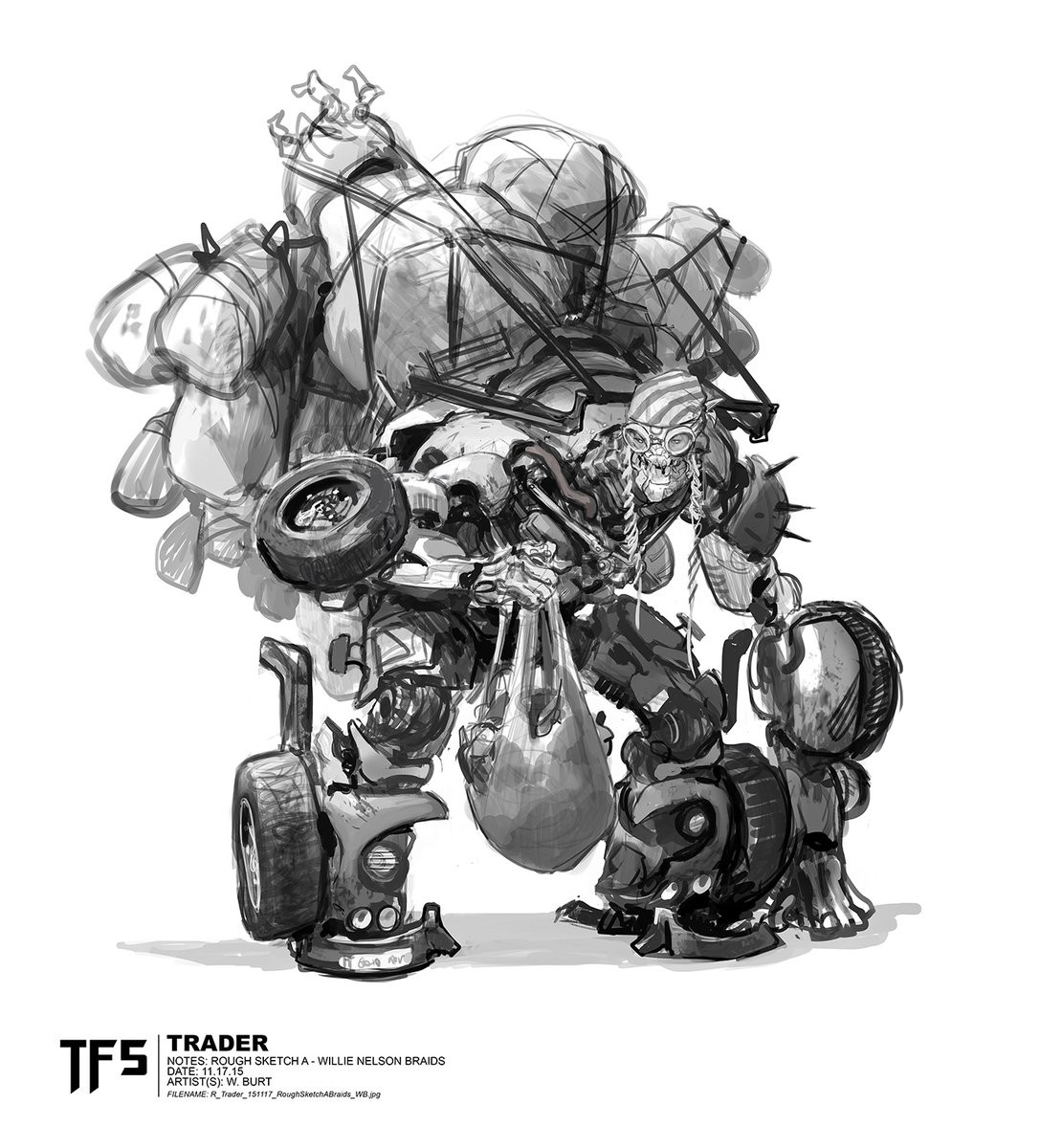 Transformers News: Transformers: The Last Knight Concept Art: Cybertron on Earth, Early Barricade, Daytrader Transformers News: Transformers: The Last Knight Concept Art: Cybertron on Earth, Early Barricade, Daytrader