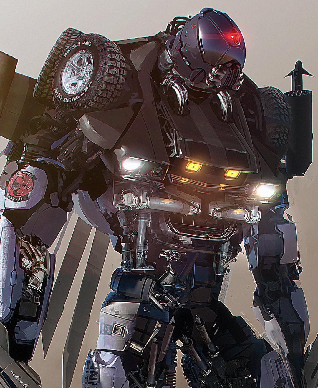 Transformers News: Bumblebee film concept art for the Decepticons and Bumblebee's battle mask