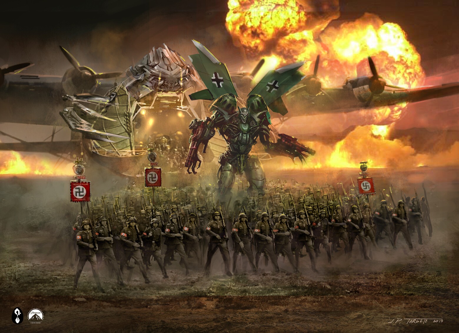 Transformers News: Artwork and Poster for Unproduced WWII set Transformers Film Operation Skyfire