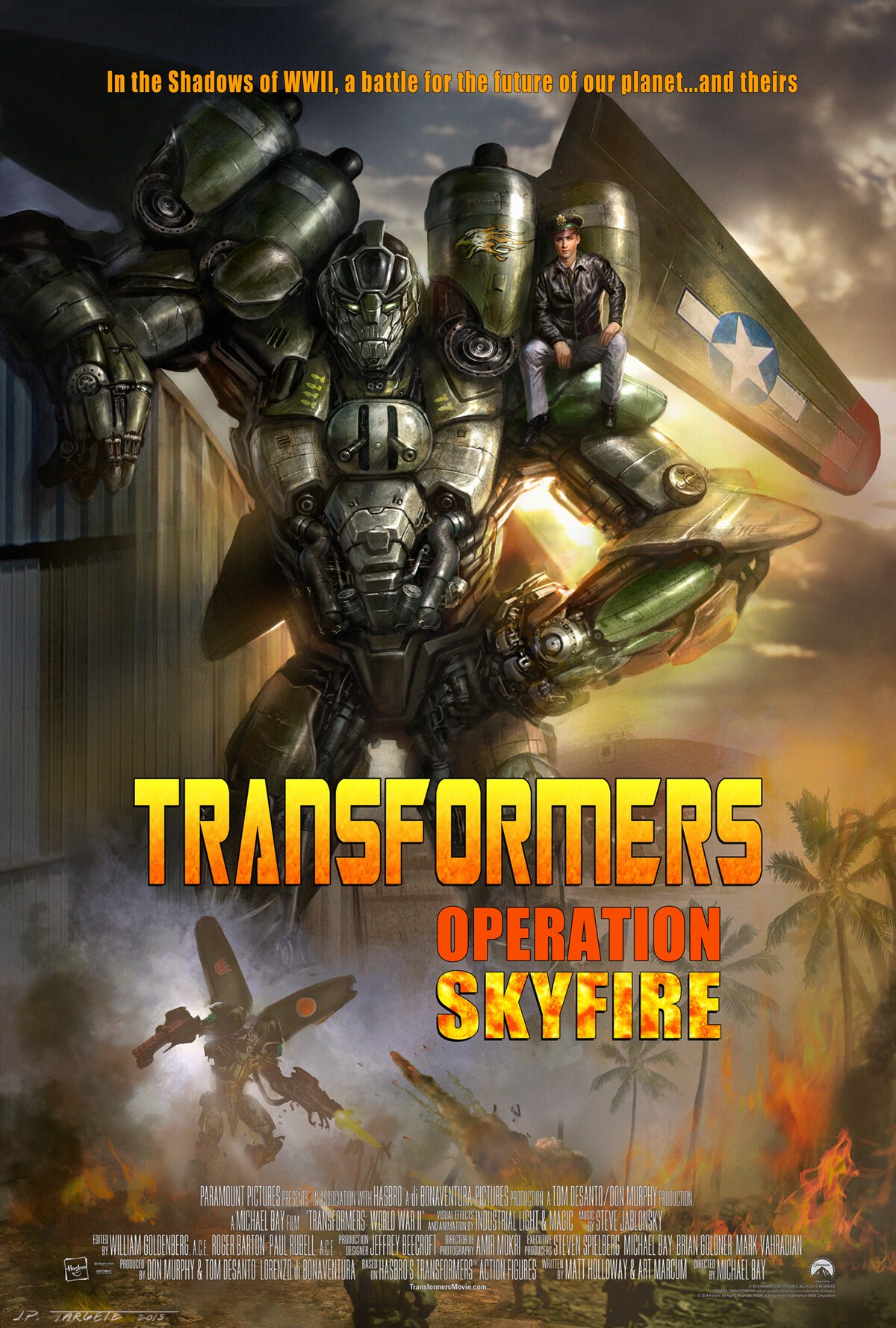 Transformers News: Artwork and Poster for Unproduced WWII set Transformers Film Operation Skyfire