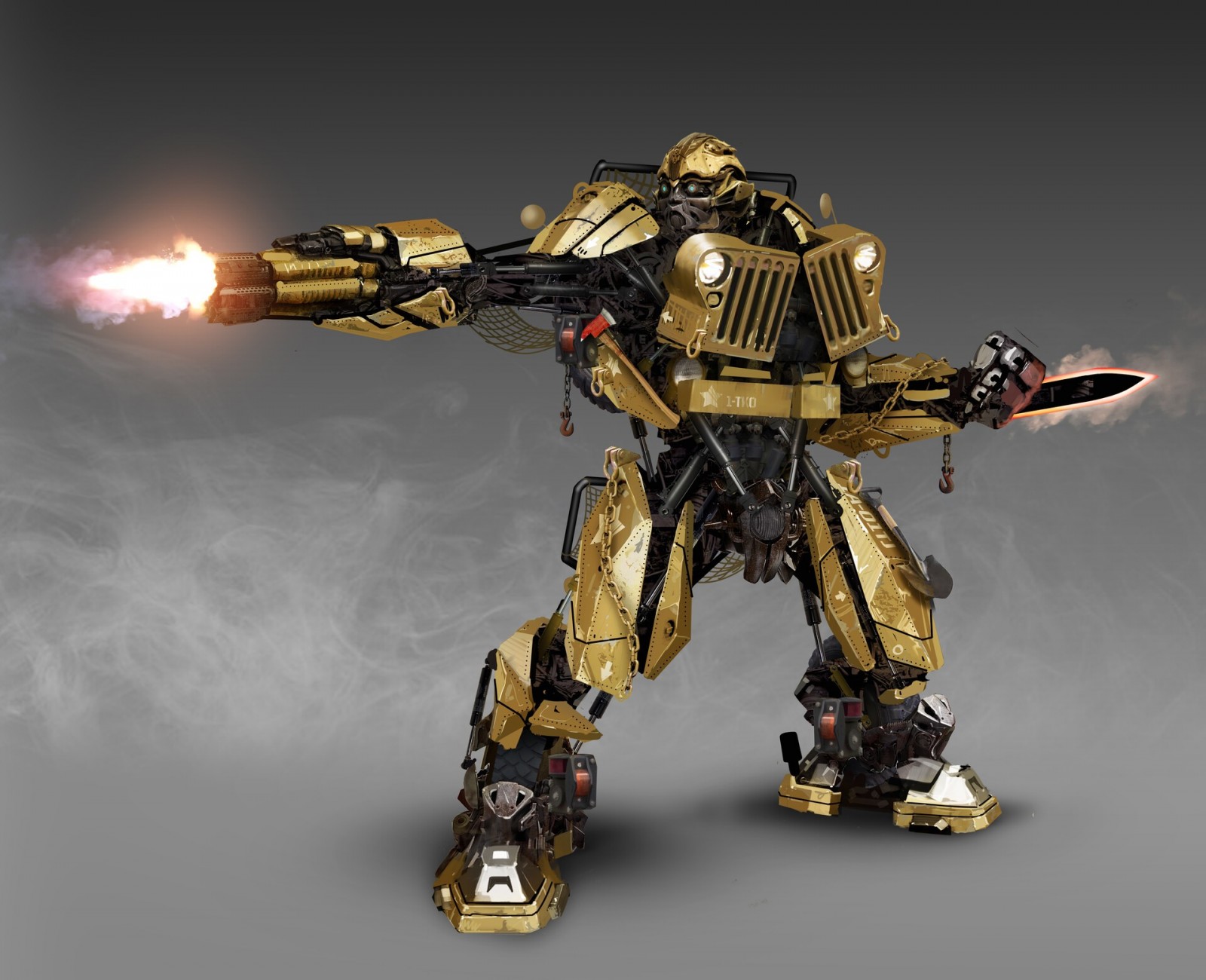 Transformers News: Bumblebee film concept art by Matt Tkocz, video on the sound production, VW Beetle on display Transformers News: Bumblebee film concept art by Matt Tkocz, video on the sound production, VW Beetle on display