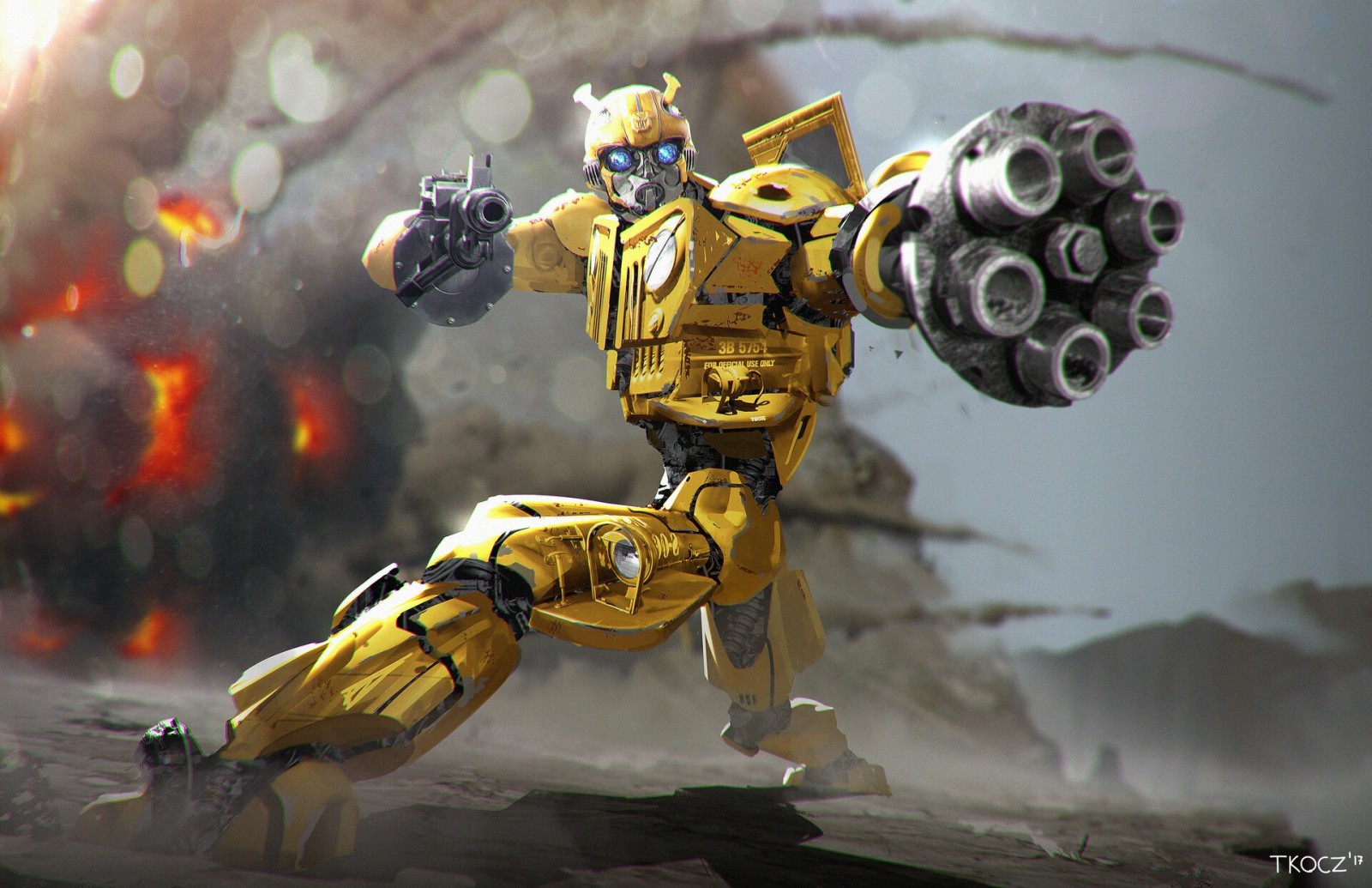 Transformers News: Bumblebee film concept art by Matt Tkocz, video on the sound production, VW Beetle on display Transformers News: Bumblebee film concept art by Matt Tkocz, video on the sound production, VW Beetle on display