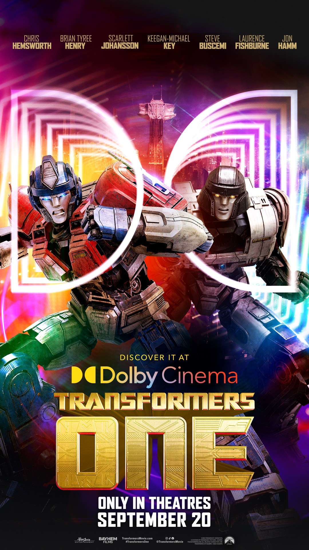Transformers News: Dolby Cinema reveals their Transformers One poster plus link to buy tickets for their locations